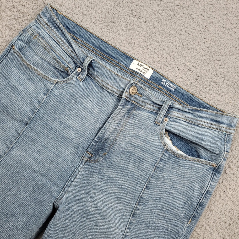 Kensie The Savahnna Womens 12/31 Light Wash High‎ Rise Bootcut Denim Vintage
